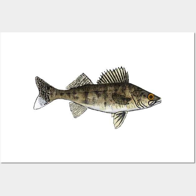 Walleye Wall Art by FishFolkArt